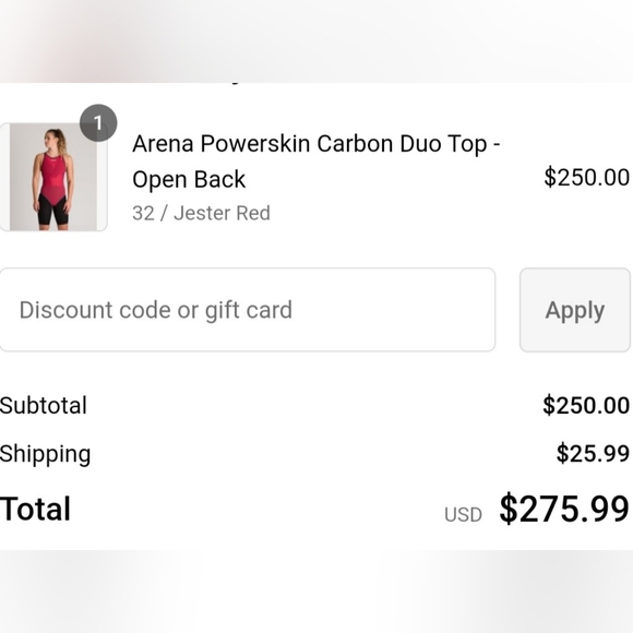 NWT Arena Powerskin Carbon Duo Top - Open Back - Picture 16 of 16